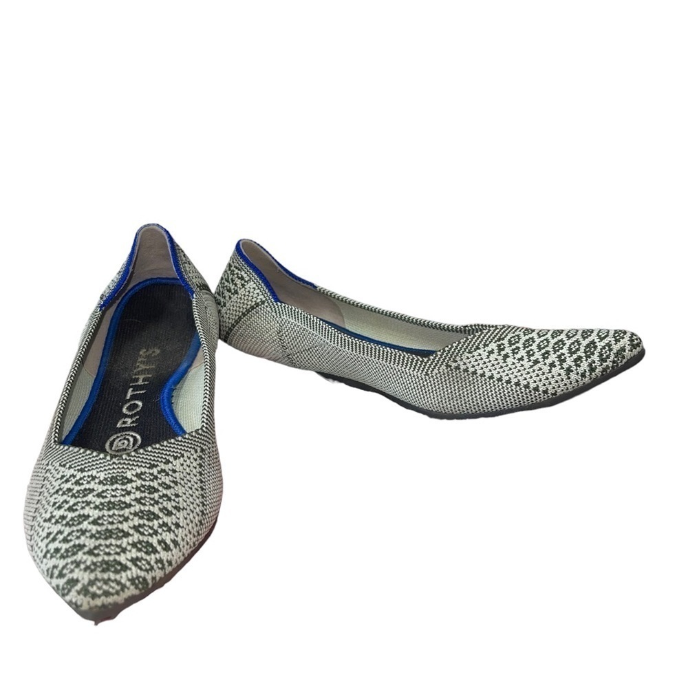 Rothy's Pistachio Python pointed toe flats. RARE- retired. Size W6 GUC - Picture 13 of 14